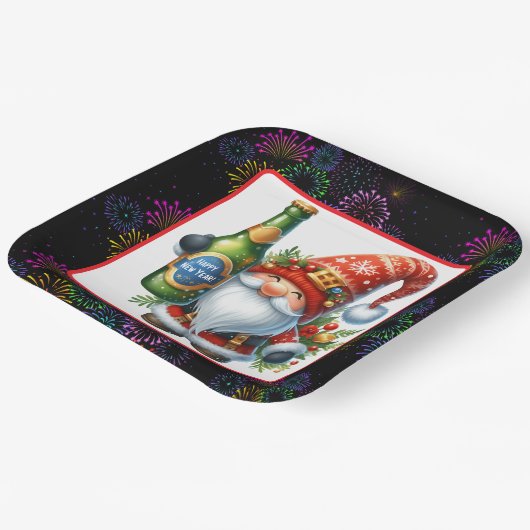 Happy New Year Papieren Bordje (Gebogen)