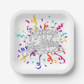 Happy new year papieren bordje (Voorkant)