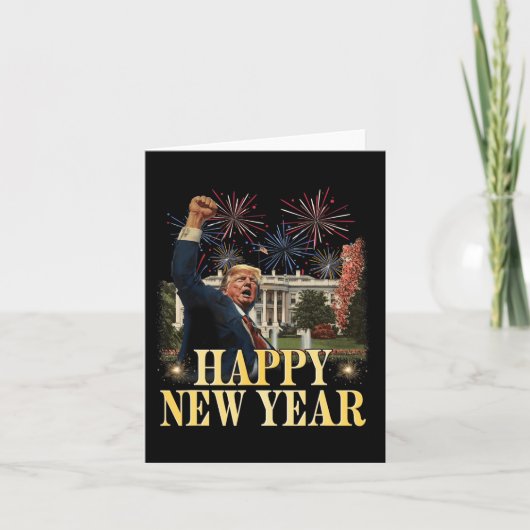 Happy New Year Party 2025 Trump 2024 Neem Amerika Kaart (Voorkant)