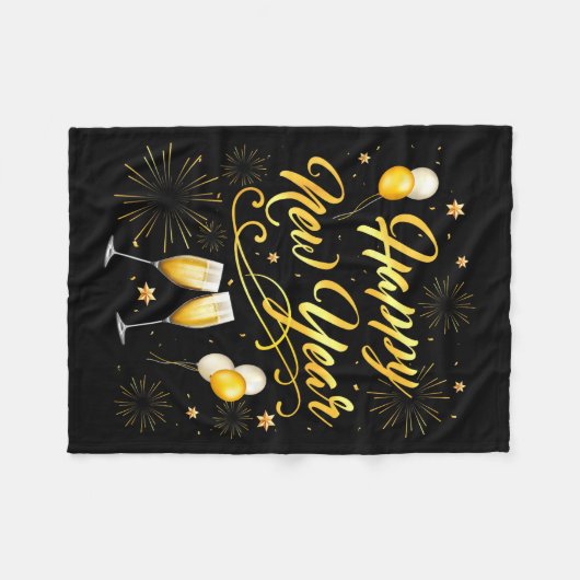 Happy New Year Party 2026 Ballon Family Matching  Fleece Deken (Voorkant (Horizontaal))