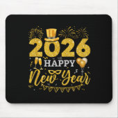 Happy New Year Party 2026 Ballon Family Matching M Muismat (Voorkant)