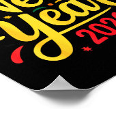 Happy New Year Party 2026 Ballon Family Matching M Poster (Hoek)