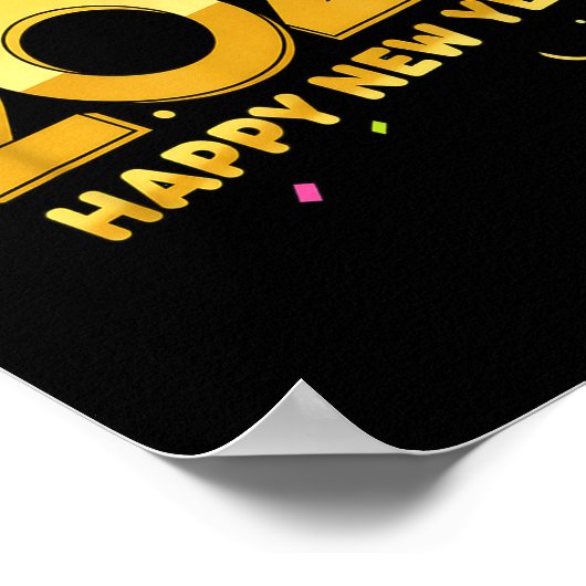 Happy New Year Party 2026 Ballon Family Matching M Poster (Hoek)