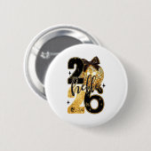 Happy New Year Party 2026 Ballon Family Matching M Ronde Button 5,7 Cm (Voorkant /achterkant)