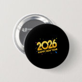 Happy New Year Party 2026 Ballon Family Matching M Ronde Button 5,7 Cm (Voorkant /achterkant)