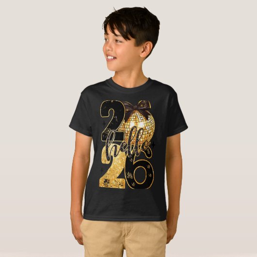 Happy New Year Party 2026 Ballon Family Matching M T-shirt (Voorkant volledig)