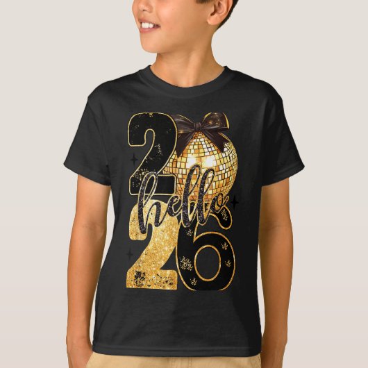 Happy New Year Party 2026 Ballon Family Matching M T-shirt (Voorkant)