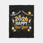 Happy New Year Party 2026 Balloon Family Matching  Fleece Deken (Voorkant)