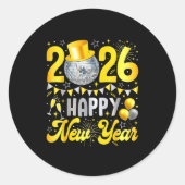 Happy New Year Party 2026 Balloon Family Matching  Ronde Sticker (Voorkant)