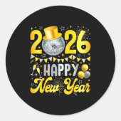 Happy New Year Party 2026 Balloon Family Matching  Ronde Sticker (Voorkant)