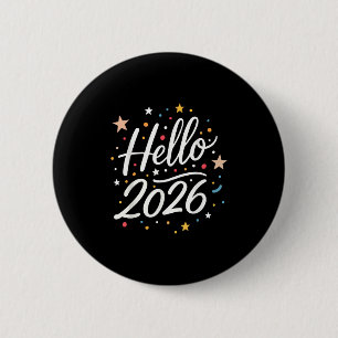 Happy New Year Party 2026 Familie Matching Mannen  Ronde Button 5,7 Cm