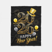 Happy New Year Party 2026 Family Matching Balloon  Fleece Deken (Voorkant)