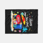 Happy New Year Party 2026 Family Matching Vacation Fleece Deken (Voorkant (Horizontaal))