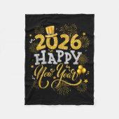 Happy New Year Party 2026 Fireworks Family Matchin Fleece Deken (Voorkant)