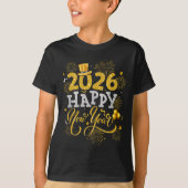 Happy New Year Party 2026 Fireworks Family Matchin T-shirt (Voorkant)