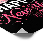 Happy New Year Party 2026 Funny Disco Ball Family  Poster (Hoek)