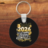 Happy New Year Party 2026 Nye Funny Family Matchin Sleutelhanger (Voorkant)
