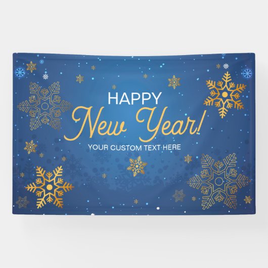 Happy New Year party backdrop  Spandoek (Horizontaal)
