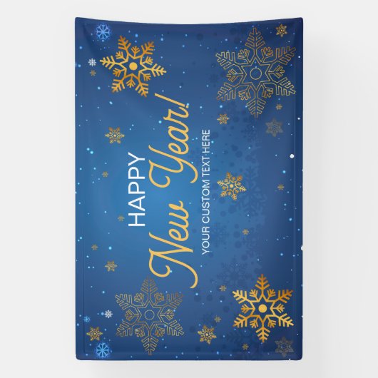 Happy New Year party backdrop  Spandoek (Verticaal)