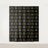 Happy New Year Party Backdrop Step en Herhaal Wandkleed (Voorkant)