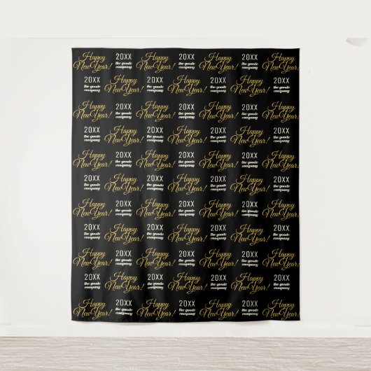 Happy New Year Party Backdrop Step en Herhaal Wandkleed (Voorkant)