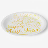 Happy New Year Party Borden Papieren Bordje (Gekanteld)