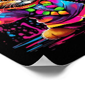 Happy New Year Party Dancing Cat Design  Poster (Hoek)