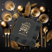 Happy New Year Party Folie gestempeld servetten