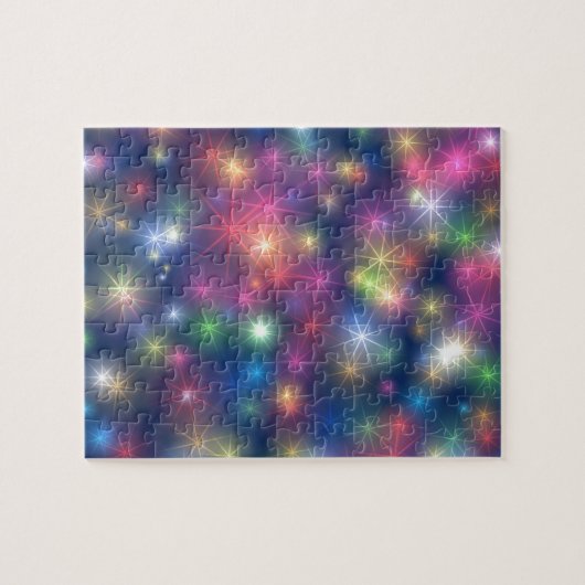 Happy New Year Party Glitter Stars Legpuzzel (Horizontaal)