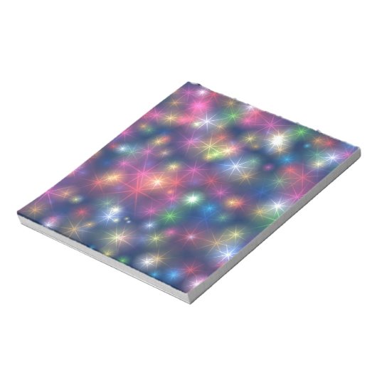 Happy New Year Party Glitter Stars Notitieblok (Linkerzijde)