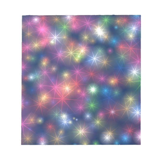 Happy New Year Party Glitter Stars Notitieblok (Voorkant)