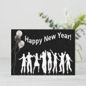 Happy New Year Party Kaart (Staand voorkant)