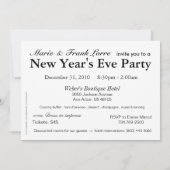 Happy New Year Party Kaart (Achterkant)