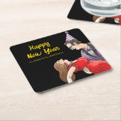 Happy New Year Party Kartonnen Onderzetters (Schuin)