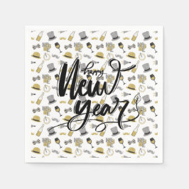 Happy New Year Party Paper Napkin Servet