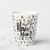Happy New Year Party Papieren Bekers (Voorkant)