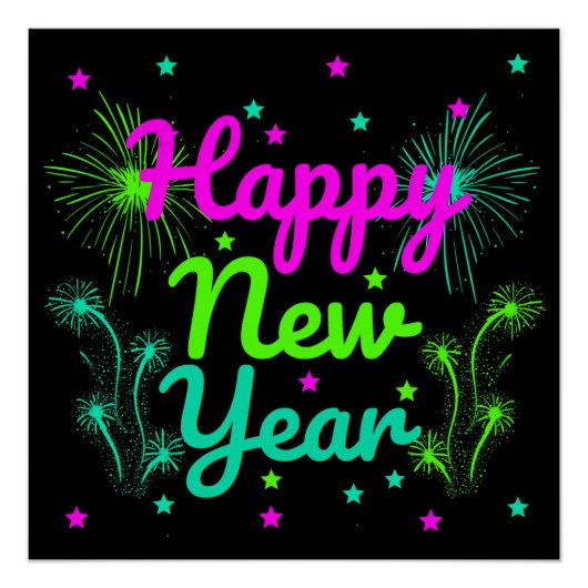 Happy New Year Party Perfect Poster (Voorkant)