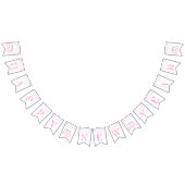 Happy New Year party roos roze champagne Vlaggetjes (Alle)