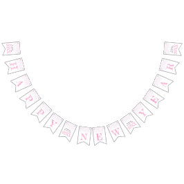 Happy New Year party roos roze champagne Vlaggetjes