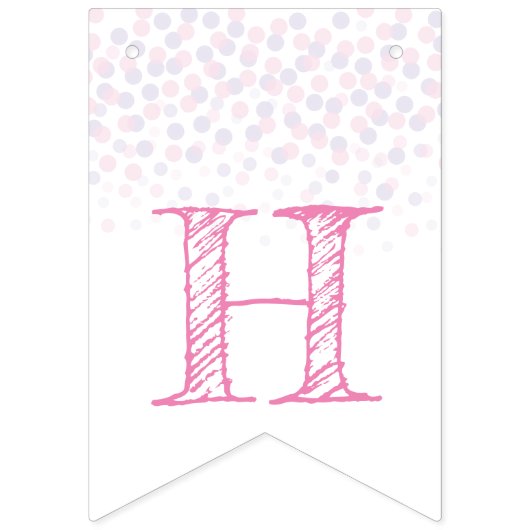 Happy New Year party roos roze champagne Vlaggetjes (Tweede vlag)