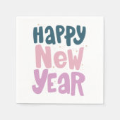 Happy New Year Party Sparkle Paper Napkin Servet (Voorkant)