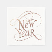 Happy New Year Party Sparkle Paper Napkin Servet (Voorkant)