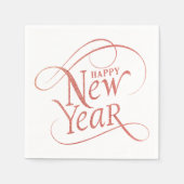 Happy New Year Party Sparkle Paper Napkin Servet (Voorkant)