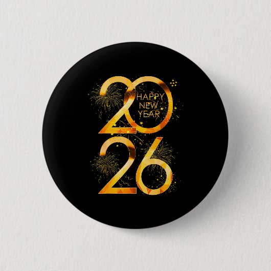 Happy New Year Party Supplies 2026 Family Matching Ronde Button 5,7 Cm (Voorkant)
