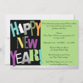 Happy New Year Party Uitnodiging (Voorkant)