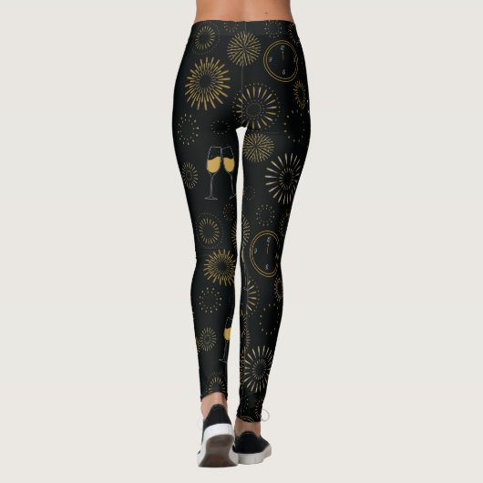 Happy New Year Pattern - Leggings (Achterkant)