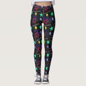 Happy New Year Pattern-Leggings Leggings (Voorkant)