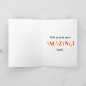 Happy New Year Penguin Feestdagen Kaart (Binnen)