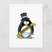 Happy New Year Penguin Feestdagenkaart (Voorkant)