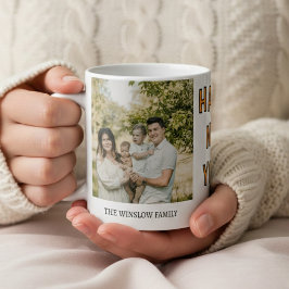 Happy New Year  Personalized Family Name Photo  Koffiemok